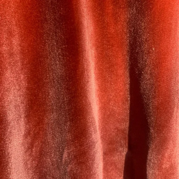 LOT OF 2 Madewell velvet top blouses size small in burnt orange and forest green - Picture 4 of 7